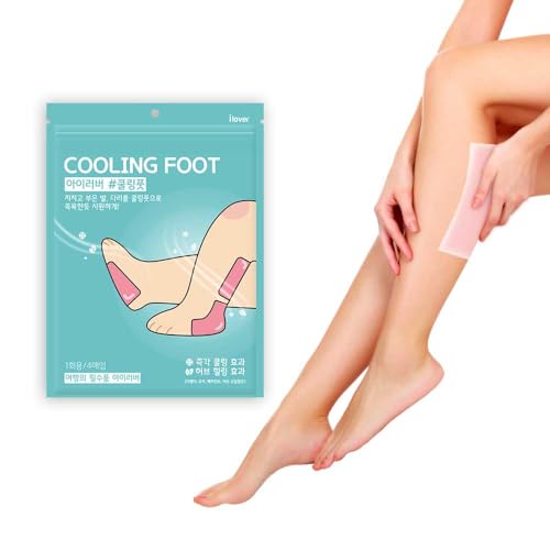 iLover coolingfoot 6 Pack(in 24sheet) Foot and Leg Pad for Cooling Patch, Relax with an Ice Patch for Exhausting and Tired Legs, Calves, Ankles. Popular Korean Products