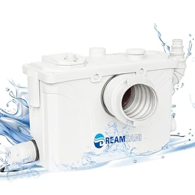 700Watt Macerator Pump, Macecrating Toilet Pump for Basement with 4 Water Connections for Macerating Toilet, Laundry, Cooking Sink, Clothes Washer