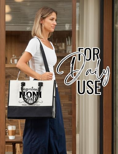 Bolso Tote de lona InnoBeta para abuela con cierre y correa miniatura 3