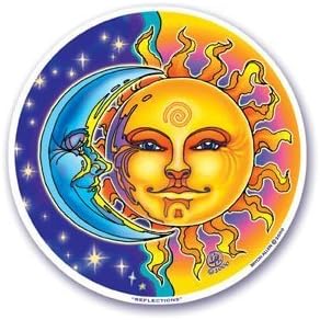 Mandala ArtsWindow Sticker Reflections Sun & Moon by Mandala Arts