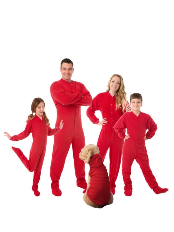 One Piece Micro Polar Fleece Adult Footed Onesie Pajamas with Drop Seat3