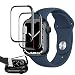 Produktbild KTRolster 45MM Apple Watch Series 7 Panzerglas[2 Stück][Mit Scraper Card][Anti-Blasen] Kompatibel mit Apple Watch Series 7 45MM Vollständige Abdeckung Schutzfolie(Kein Ausrichtungswerkzeug enthalten)