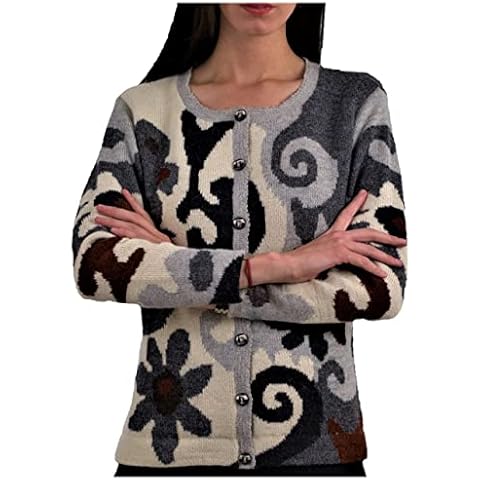 100% Baby Alpaca Cardigan with Crochet Finish Cover