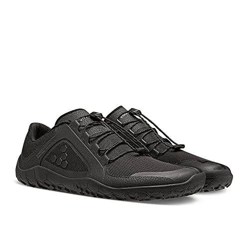 Vivobarefoot Primus Trail II FG, Mens Recycled Off-Road Shoe with Barefoot Firm Ground Sole Obsidian