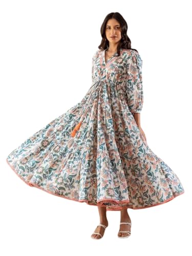 GRECIILOOKS Dress for Women Stylish | One Piece Dress for Women Long | Women Dress | Long Dress for Women | Maxi Dress for Women (in, Alpha, XL, Regular, Blue)