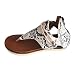 Sandalen Frauen Casual Posh Vintage Leopard Flip Flop Bequeme Sandalen Reißverschluss Schuhe (40,2beige)