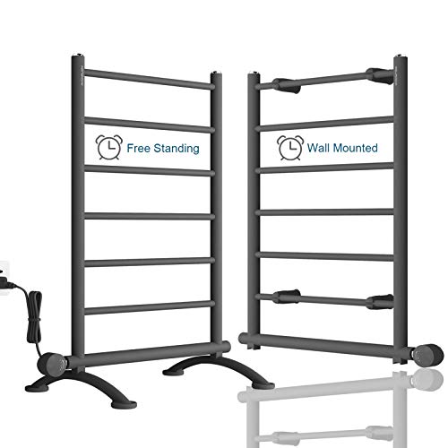 ❤ Crazy Deals AVONFLOW Freestanding Heated Towel Warmer Rack with Smart Controller Timer Plug in Heated Towel Rack for Bathroom (250W)- Matte Black Best Review AVONFLOW Freestanding Heated Towel Warmer Rack with Smart Controller Timer Plug in Heated Towel Rack for Bathroom (250W)- Matte Black