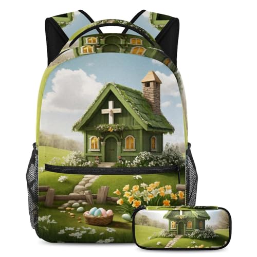 Ensemble sac à dos et trousse imperméable et rembourré pour adolescents et écoliers