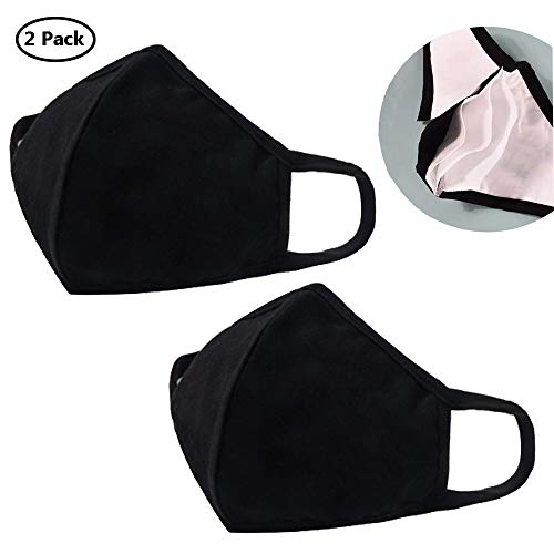 Preisvergleich Produktbild Fellibay Mundschutz Schwarz für Damen und Herren Accessoires 2 Stück