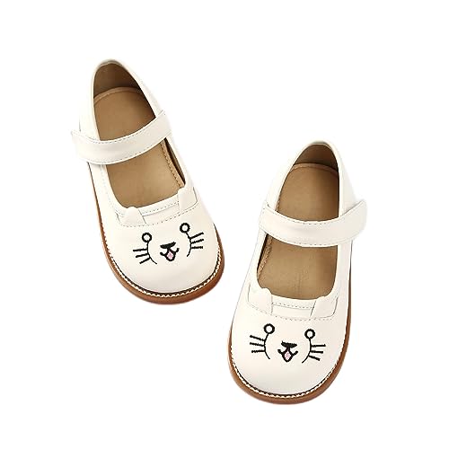 Toddler Little Girls White Size 6 Mary Jane Dress Shoes Flats for Girl School Uniform Shoes