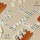 Domino-Set für Erwachsene mit 4 Domino-Haltern – Doppel-6 Domino-Set mit Domino-Halter, Klassische Brettspiele für Kinder und Erwachsene – Standard Doppel-Sechs Dominos-Sets mit 28 Steinen