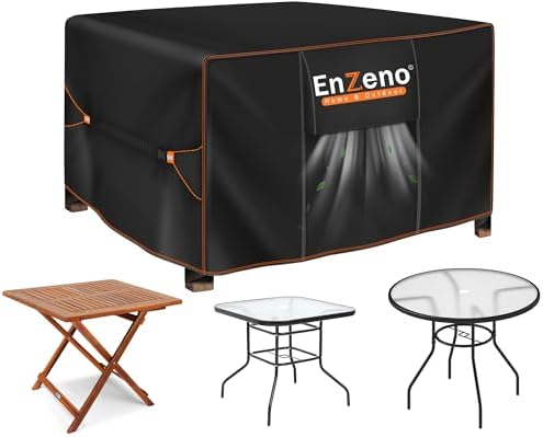 Enzeno Abdeckung Gartenmöbel Winterfest,Abdeckplane Sitzgruppe Gartentisch | Wasserdicht 420D Oxford Abdeckhauben & hüllen für Terrassenmöbel Möbelsets Schutzhülle für Sitzgruppe t