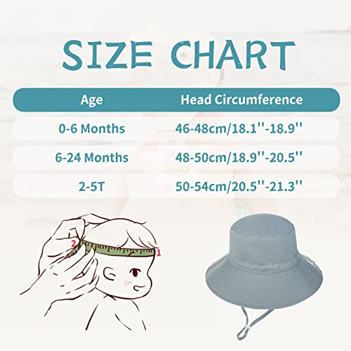 Baby Sun Hat Toddler Summer Upf 50+ Sun Protection Baby Boy Hats Beach Hats Wide Brim Bucket For Baby Girl Adjustable Kid Cap A 2 Pack Navy & White 2-5T #TOP5
