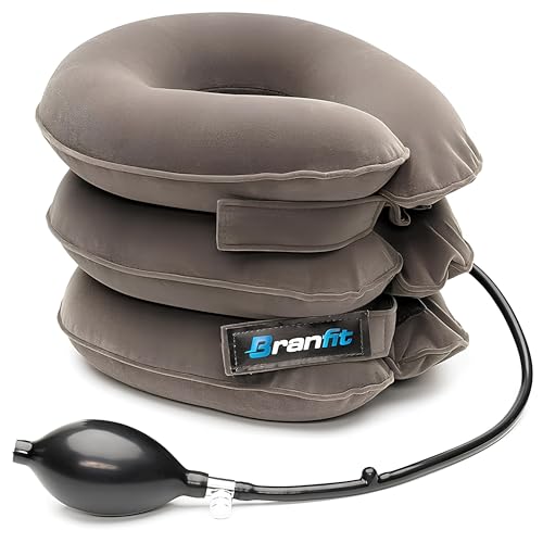 Inflatable and Adjustable Designed Best Cervical Neck Traction Device and Collar Brace, Neck Support and Stretcher for Spine Alignment and Chronic Neck Pain Relief