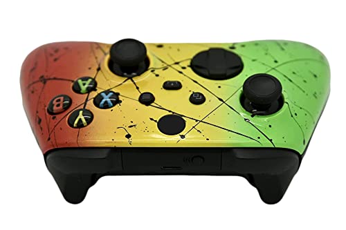 Image of Hand Airbrushed Fade Custom Controller Compatible with Xbox Series X /S & Xbox One (Series X /S Rasta Fade)