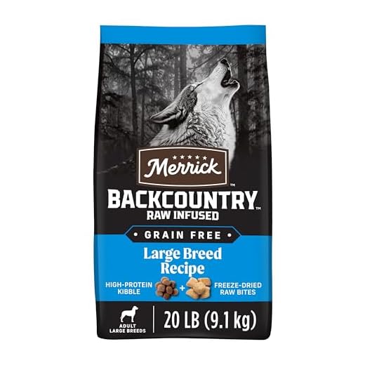 Merrick Backcountry Grain Free Dry Adult Dog Food, Kibble With Freeze Dried Raw Pieces, Large Breed Recipe - 20.0 lb. Bag