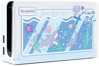 GeekShare Osłona stacji dokującej OLED, odporna na zarysowania, twarda płyta czołowa do stacji dokującej Switch OLED, DIY, zamienna powłoka kompatybilna z Nintendo Switch OLED Dock (Shark Party)