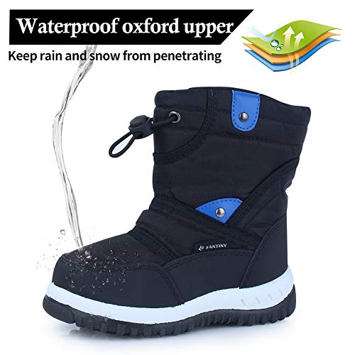 EQUICK Boys Girls Winter Boots Waterproof Lightweight Kid Snow Boots with Fur Outdoor (Toddler/Little Kid/Big Kid)2