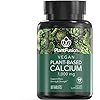 PlantFusion Vegan Calcium, Premium Plant Based Calcium (1000mg) Sourced from Icelandic Red Algae, Plus Magnesium, D3, K2, and Boron, 90 Vegan Tablets
