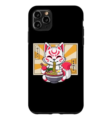 Funny Kawaii Ramen Kids Kitsune Nine Tailed Lover �X�}�z�P�[�X iPhone 11 Pro Max �p