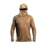 Marsupial Gear Sun Tech Hoodie - Performance Sun Protection Shirt with Thumb Holes and Athletic Fit for Outdoor Adventures, Coyote Brown, Large