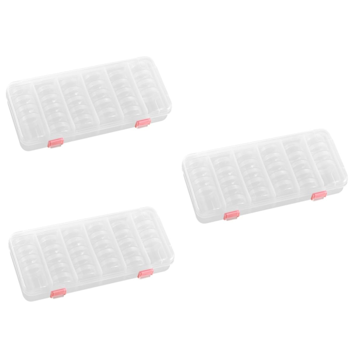 SHERCHPRY 3 szt. pudełko pudełko na biżuterię organizer na biżuterię mały przezroczysty pojemnik przezroczysty organizer do przechowywania etui organizer na przybory do paznokci pojemniki na kosmetyki