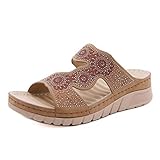 Sandalias de Verano para Mujer Bohemia Sandalias Retro Cuña