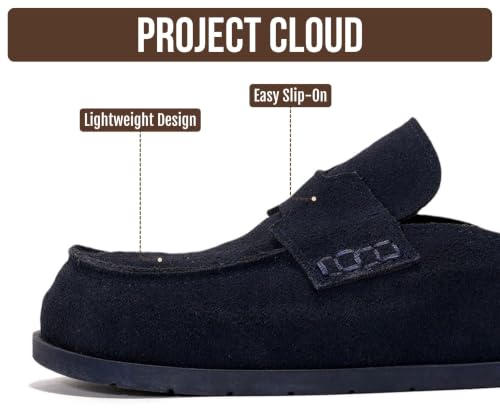 Image of Project Cloud 100% Genuine Leather Womens Clogs - Plush & Soft Insole with Arch Support Non Slip Mules & Clogs for Women Footwear - Water Resistant Women Shoes (Foamy)