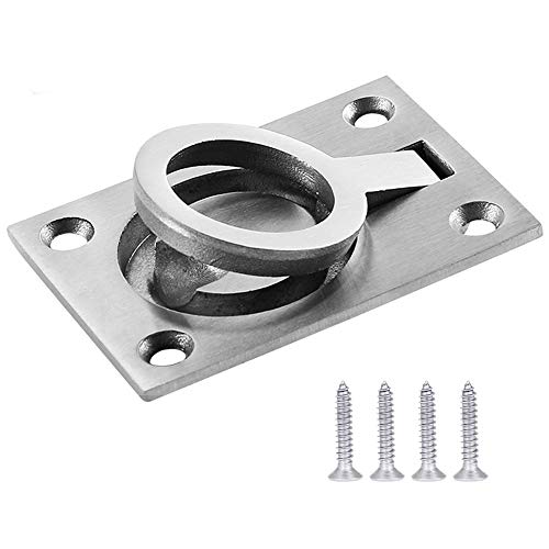 Manija De Escotilla De Barco Manija De Anillo De Acero Inoxidable Escotilla Para Embarcación Cabina Cubierta Escotilla De Barco Con Cuatro Tornillos De Montaje Para Puertas y Suelos De Cabina Cover