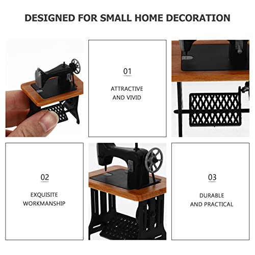 TOYANDONA Brinquedo de Casa de Bonecas de 3 Peças Máquina de Pedal de Barra: Acessório de Adereços M