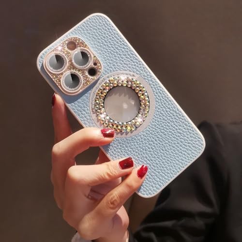 Housse anti-chute iPhone 14 Pro Coque cuir strass antichoc luxe