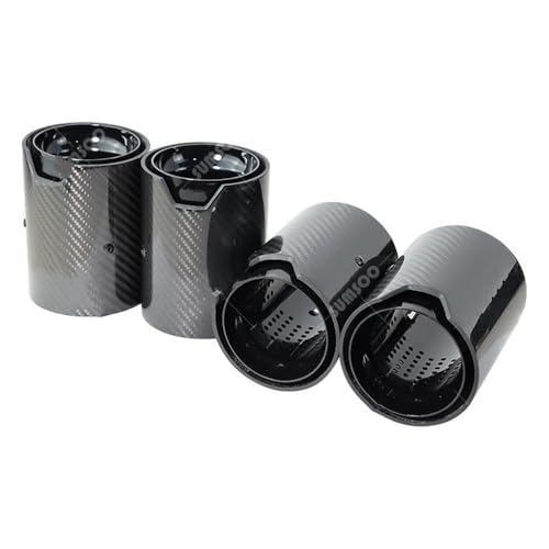 Cola de escape de fibra de carbono para coche M3 F80 y M2, tubo silenciador modificado negro 7