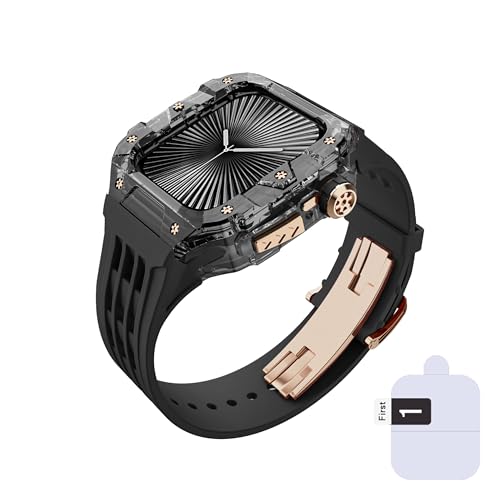 Apple Watch�Ƃ̌݊������� Series 11/10/9/8/7/6/5/4�EUltra 3/2/1�ESE 3/2/1�E49mm�E46mm�E45mm/44mm �A�b�v���E�H�b�` ��̌^ ���� �P�[�X �J�o�[ �V���R�� �o���h �X�e�����X �o�b�N��