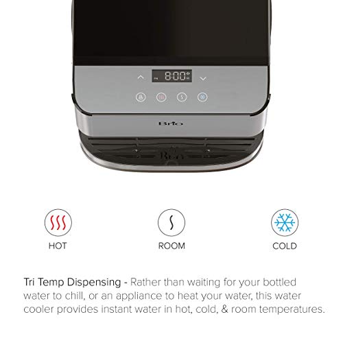 Brio Moderna Self-Cleaning Bottleless Countertop Water Cooler Dispenser - with 3-Stage Water Filter and Installation Kit, Tri Temp Dispense, and LED Night Light - UL/Energy Star Approved