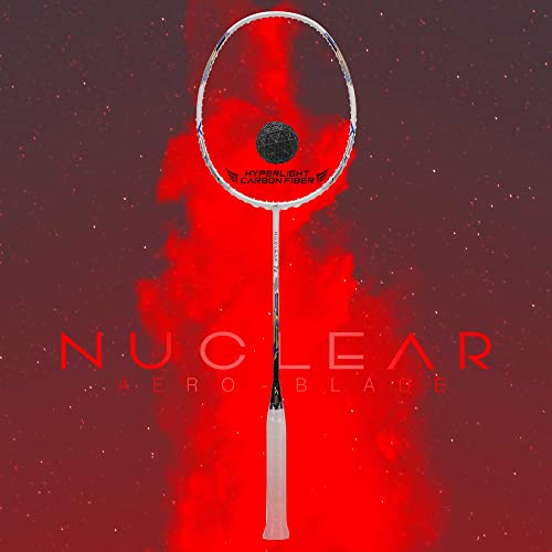 Image of Hundred Nuclear 72 Carbon Fibre Unstrung Badminton Racket with Full Racket Cover for Intermediate Players