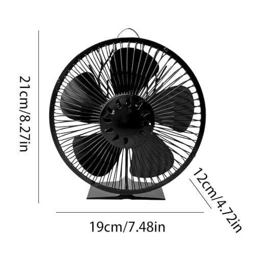 Ventilateur de cheminée sécurisé en aluminium anodisé pour poêle et insert