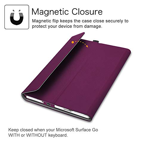 Fintie Case For Microsoft Surface Go 3 (2021) / Surface Go 2 (2020) / Surface Go (2018) - Multiple Angle Viewing Portfolio Business Cover, Compatible With Type Cover Keyboard (Purple) #TOP7