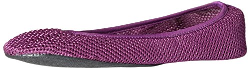 Sidekicks Foldable Ballet Flats with Carrying Case, Purple, Large