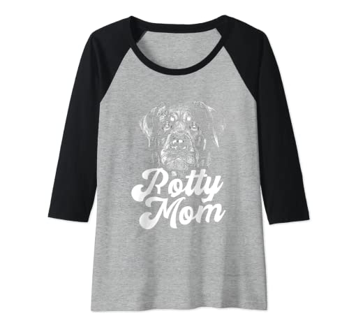 Donna Rotty Mom | Proprietario di cuccioli di cane | Amante di Rottweiler Maglia con Maniche Raglan