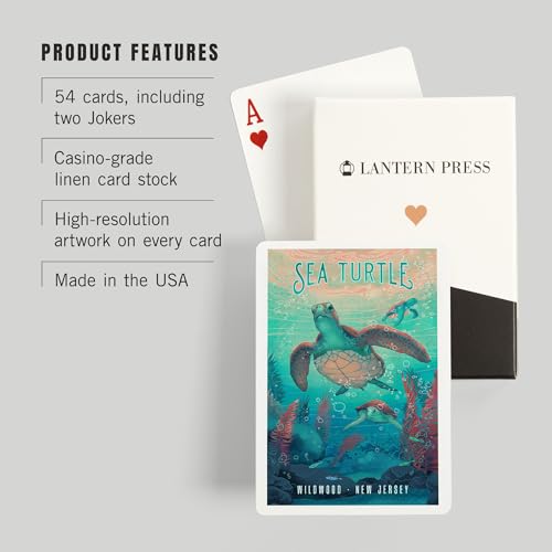 Baraja de 52 cartas estilo póker Wildwood New Jersey miniatura 3