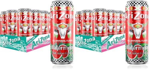 Image of AriZona Watermelon | Fruit Juice Cocktail | 22 Fl Oz (24 Pack)