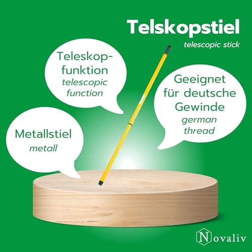 Besenstiel Novaliv Teleskop 2er Set 80-130 cm mit Gewinde