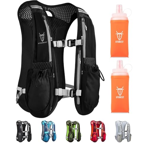 UTOBEST Running Vest, 5L Hydration Vest Lightweight, Running Backpack with ...