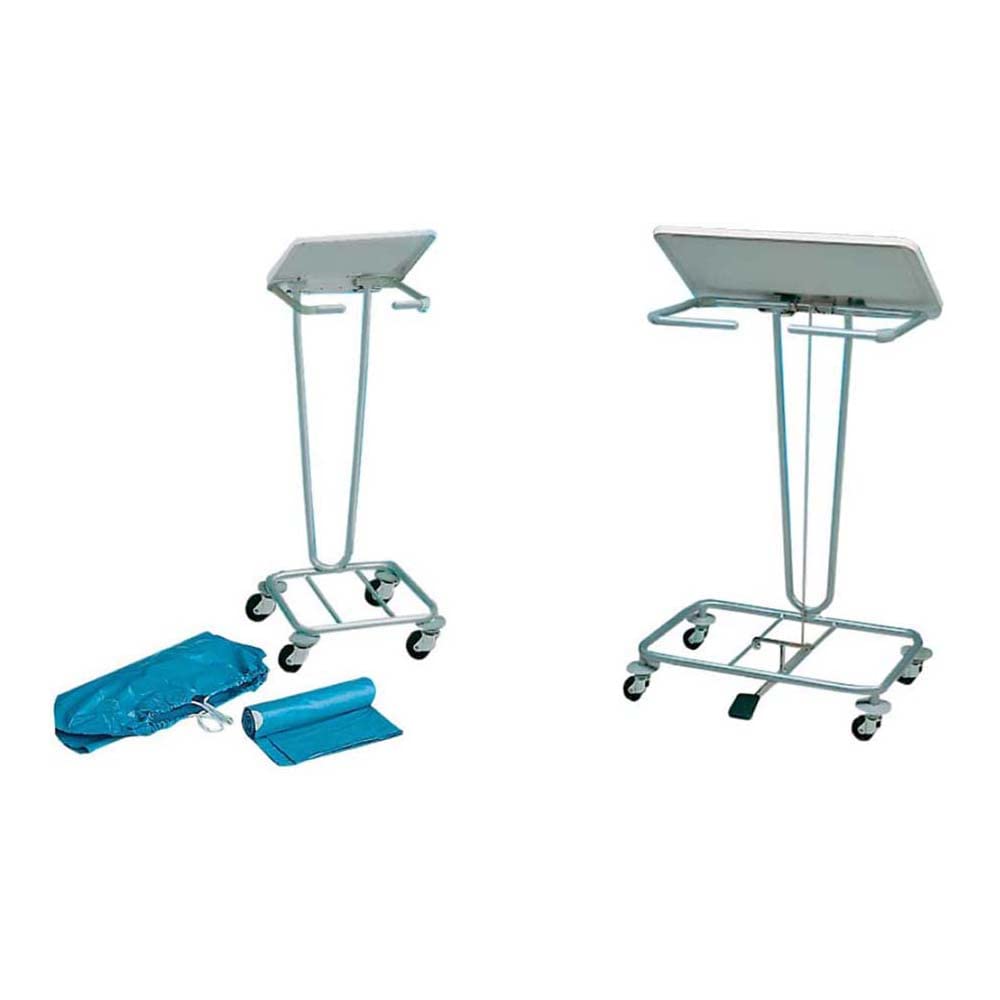 neoLab 2-3182 - Supporto per sacchetti in acciaio, 60 l, 38 x 38 x 83 cm (larghezza x lunghezza x altezza), colore: grigio/grigio chiaro