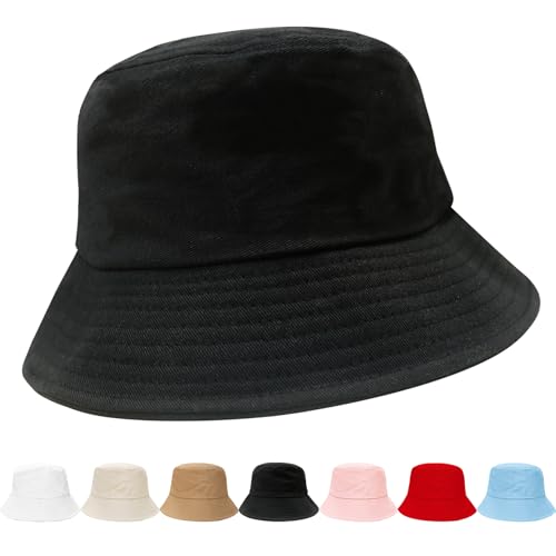 Image of NPQQUAN Bucket Hats for Men Women Packable Foldable Sun Hats for Women Beach Travel Cap