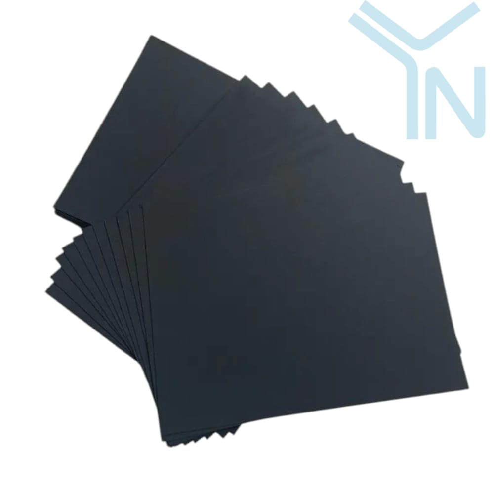 Black A1 Big/Full Size Chart Paper/Pastel Sheets - Pack of 8, Used in Art and Craft, Collage, Projects, Posters etc. Plain/Unrulled, Size: 70x56 Centimeters, 200 GSM Thickness 4