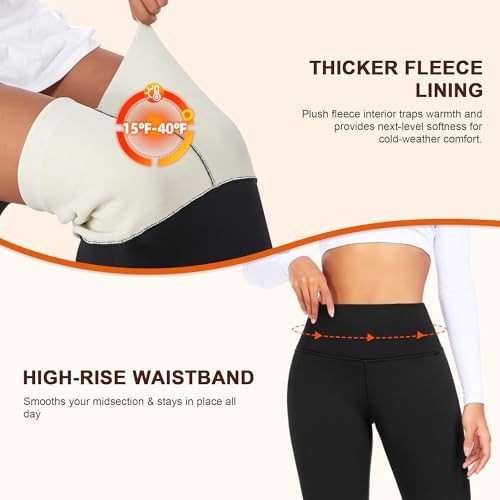 Image of DHSO Fleece Lined Leggings Women - Thick Winter Thermal Warm Pants