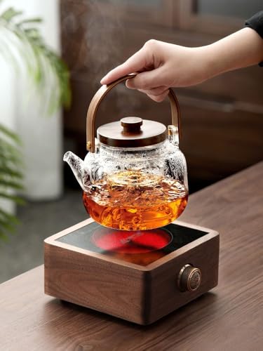 Taza tetera de vidrio con infusor para estufa eléctrica de cerámica y té caliente 2