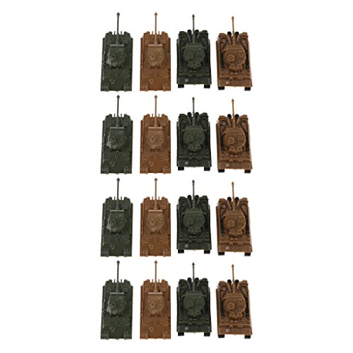 Fenteer 16 Stücke Tank Kampfwagen Modell Set