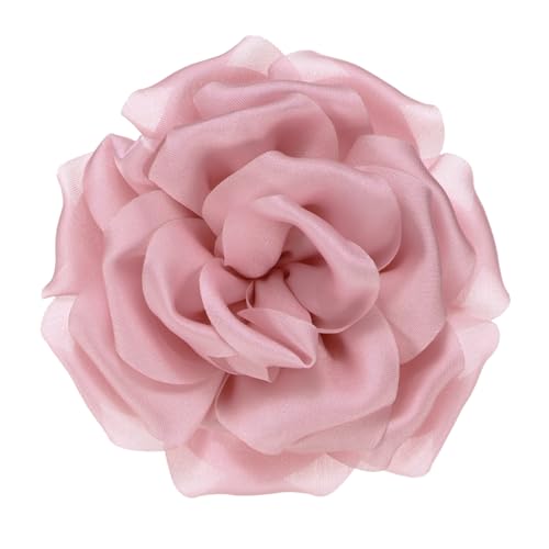 Pinces à cheveux rose pour mariages et soirées d'été élégantes en satin